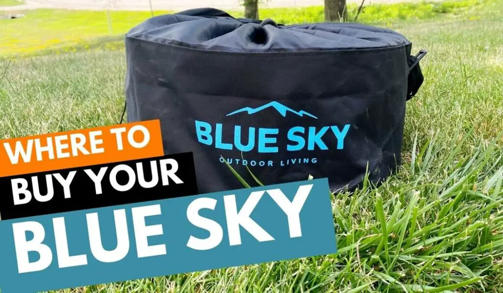 where to buy your blue sky with a portable fire pit in a bag
