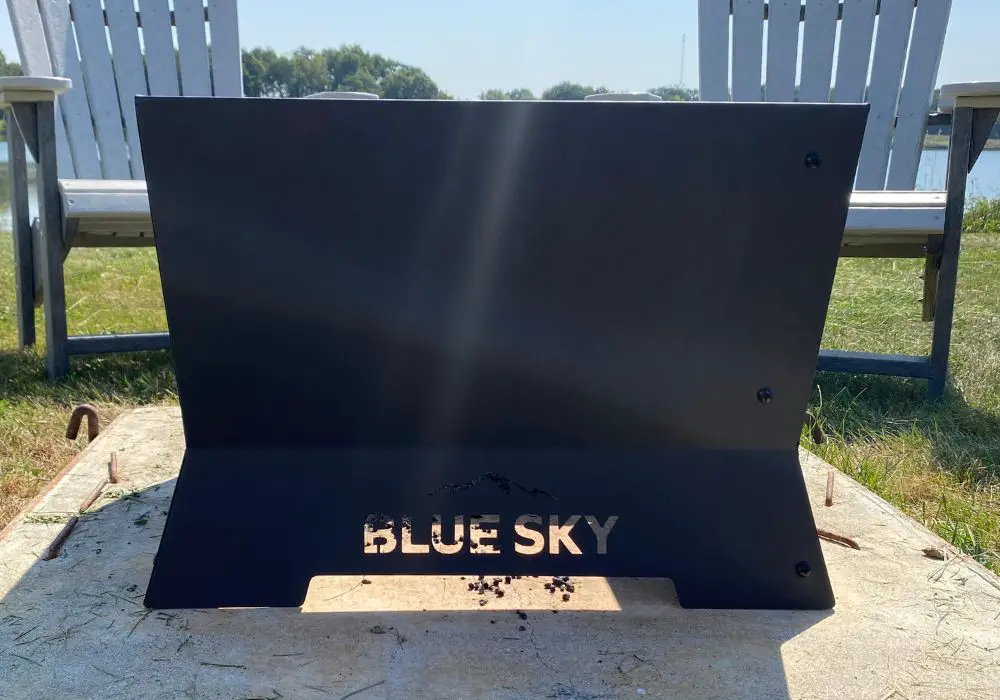 Front of the Square Peak patio fire pit from Blue Sky Outdoor Living